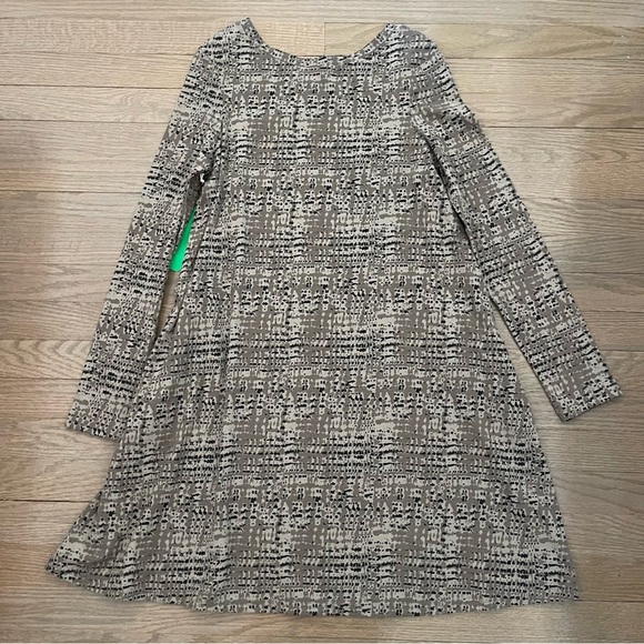 NWT Pact Revive Swing Dress Green Pattern Long Sleeve Dress Size Small - Picture 5 of 8